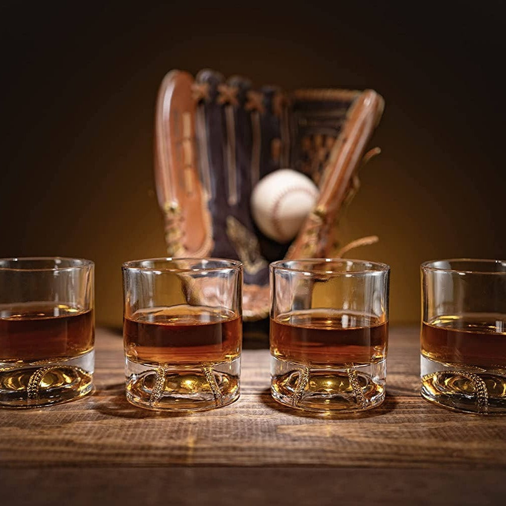 Baseball Whiskey Glass