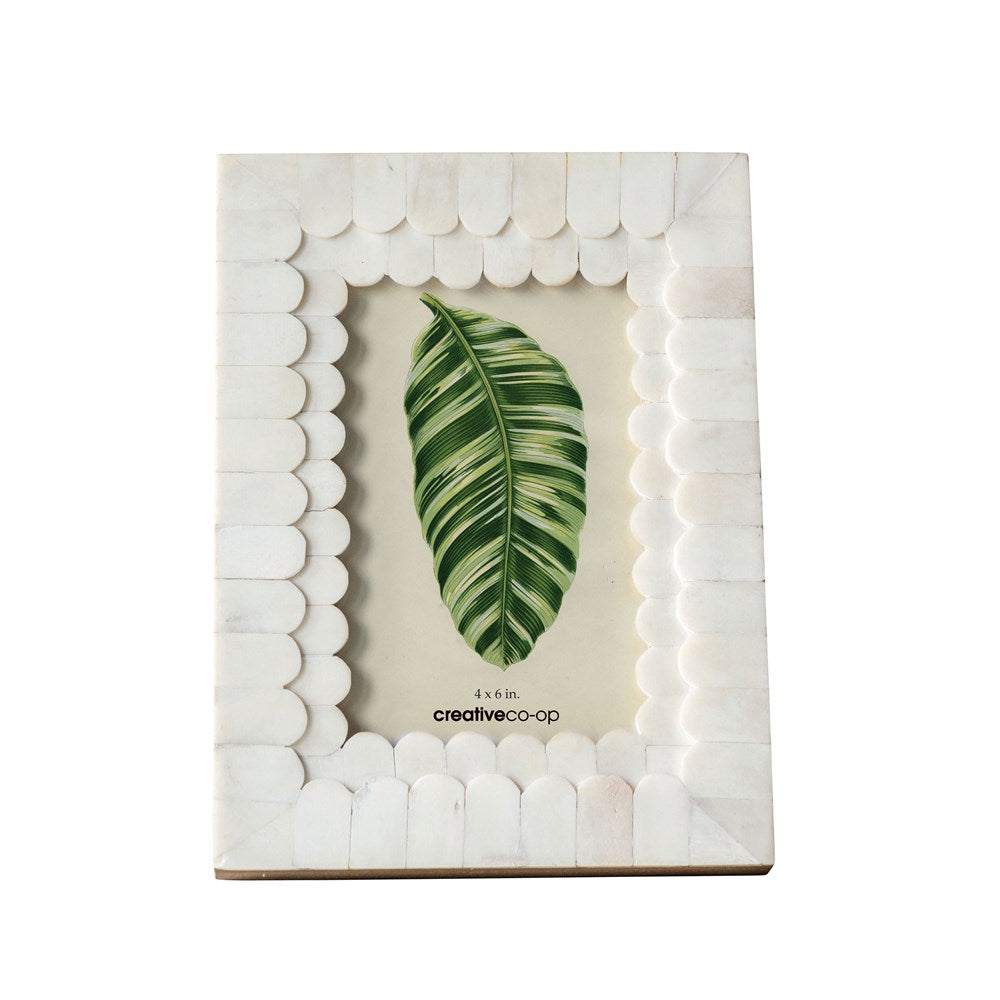 Scallop Edge Bone Photo Frame