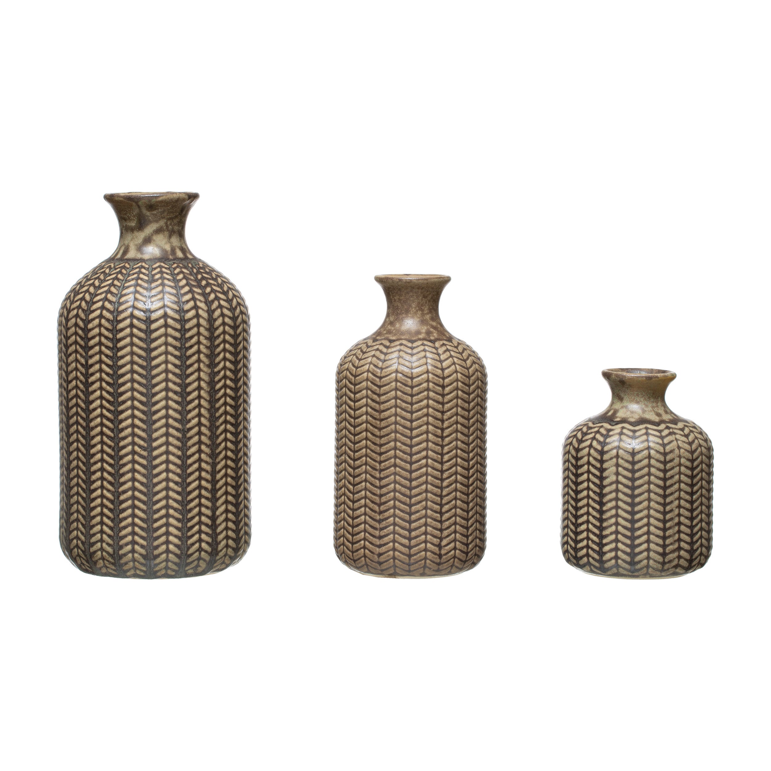 Chevron Embossed Vase