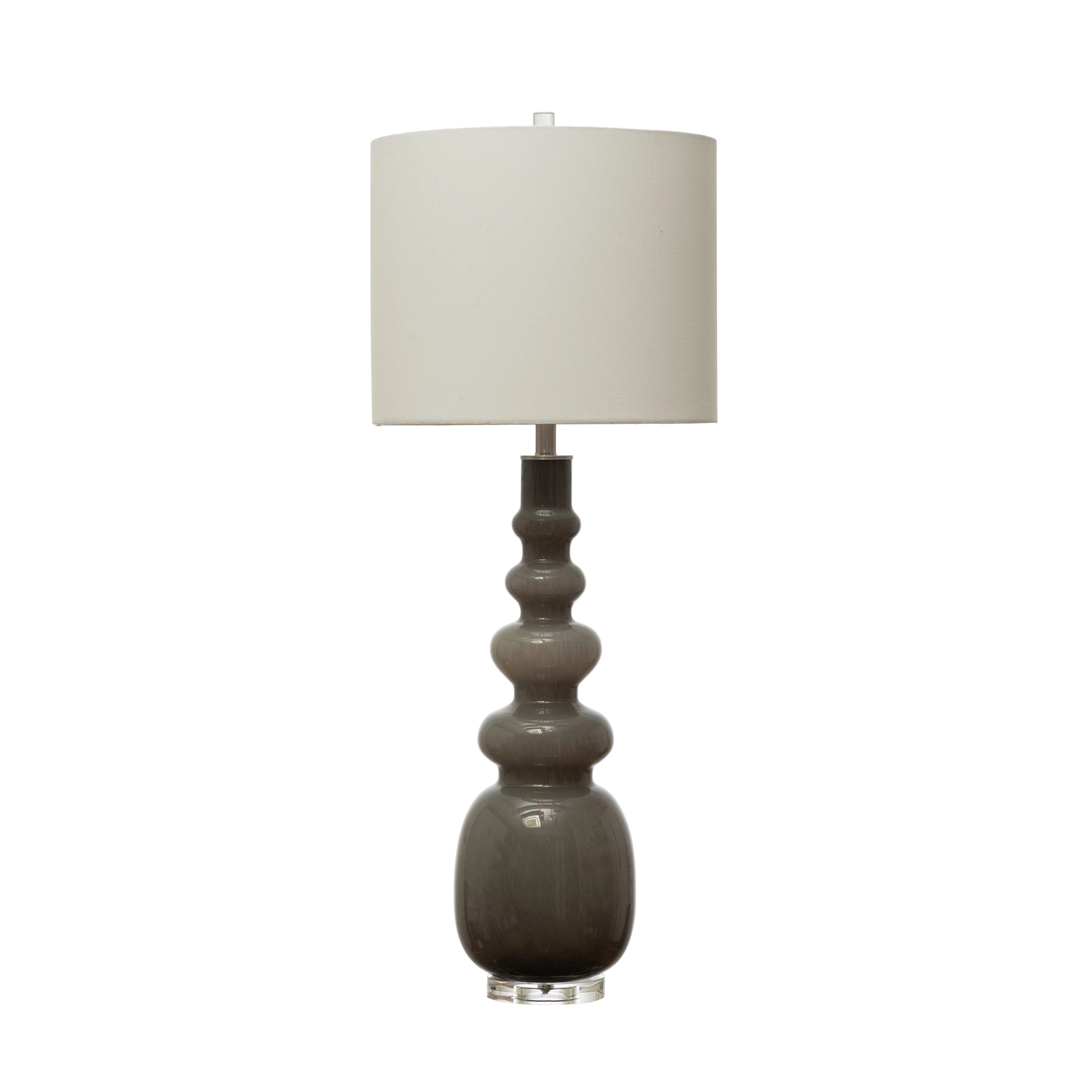 Grey Glass Floor or Table Lamp