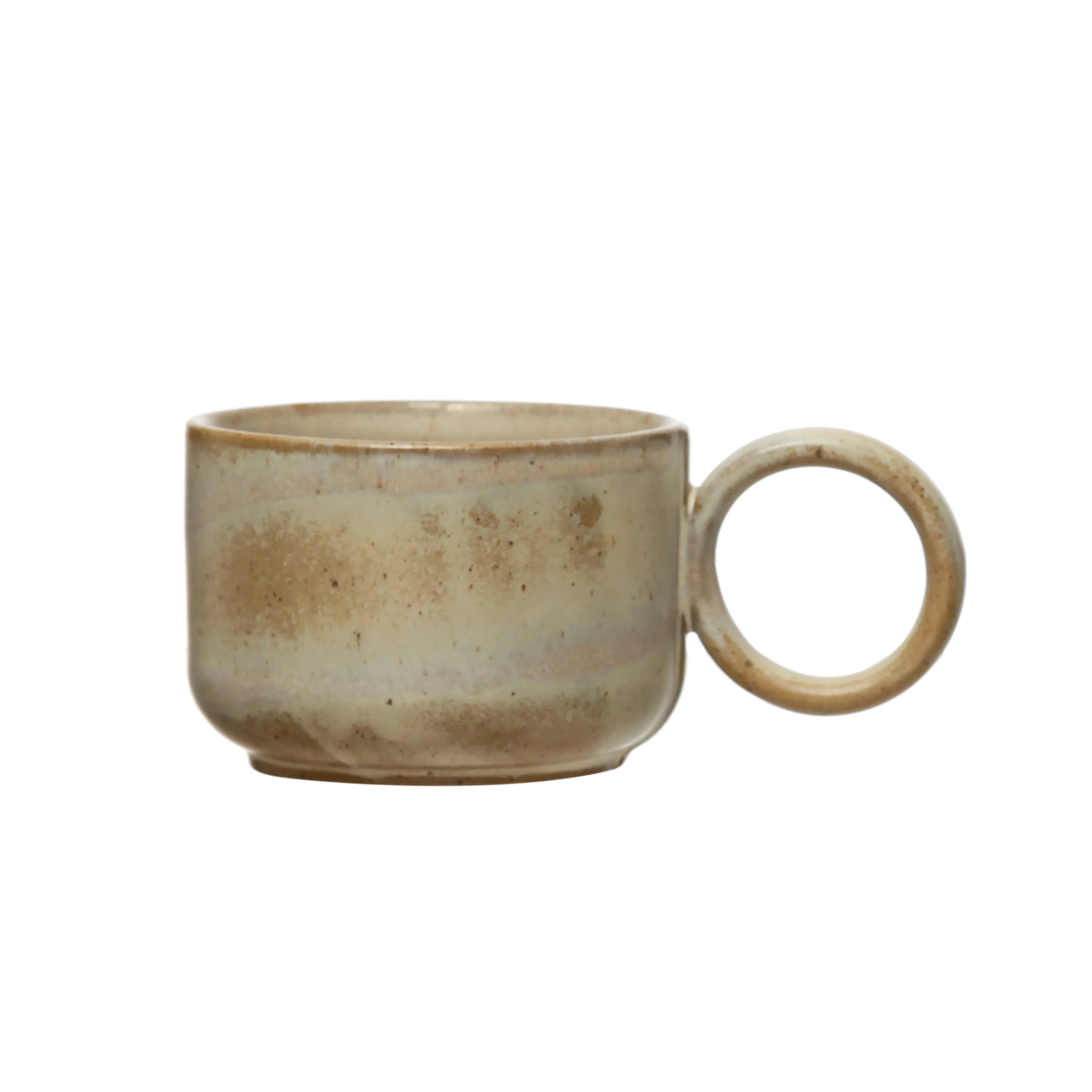 White Reactive Glaze 8 oz. Stoneware Mug