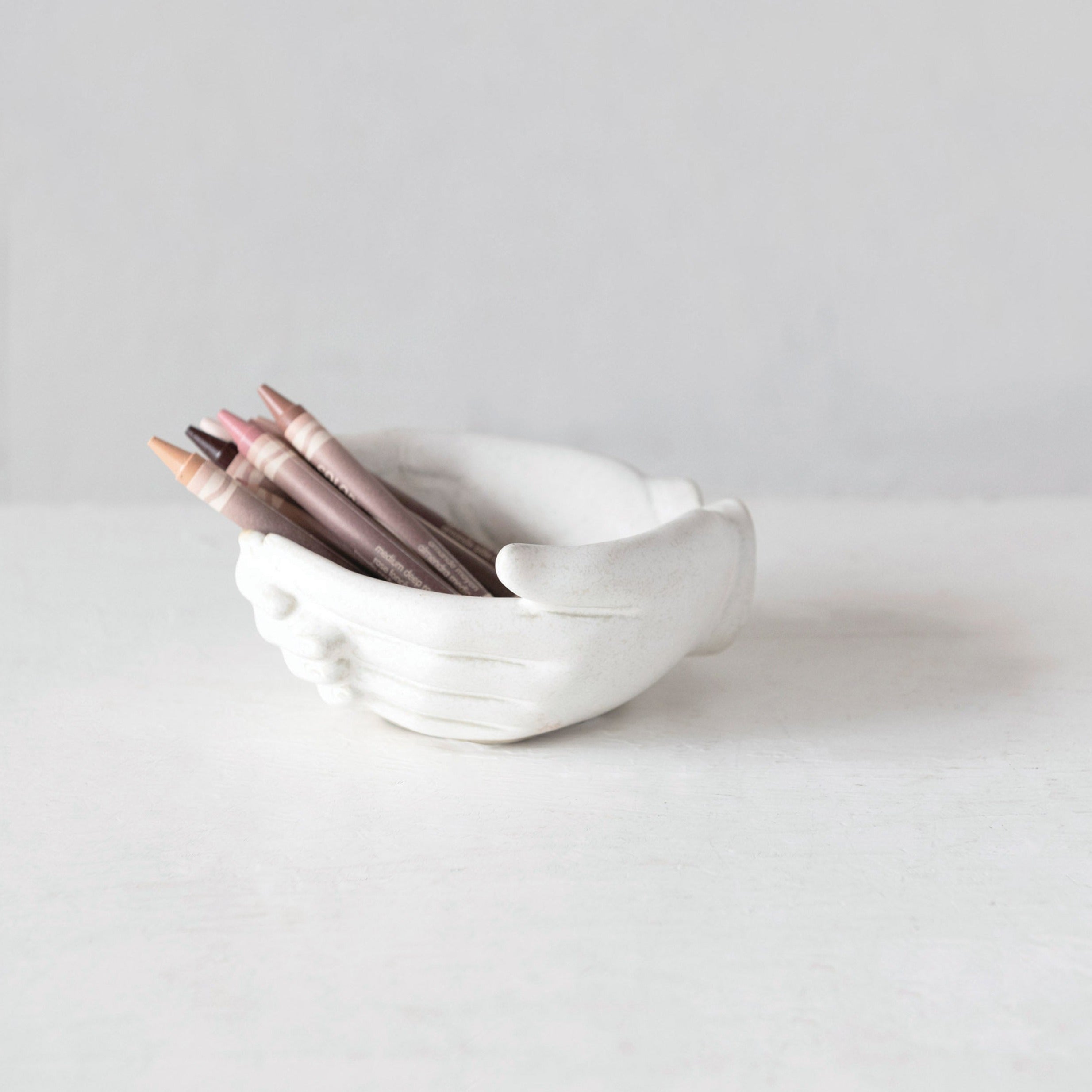 Stoneware Hands Bowl