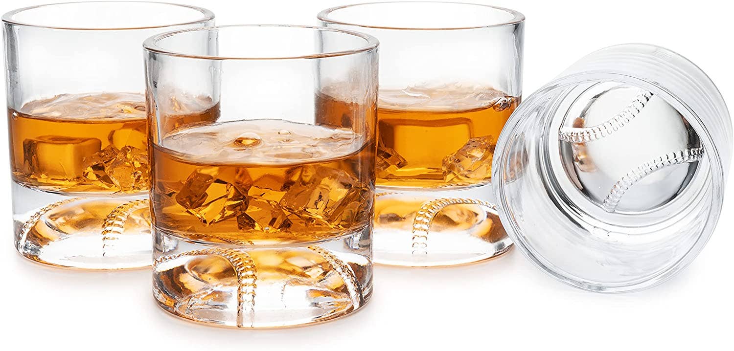 Baseball Whiskey Glass