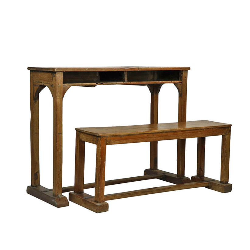 School Desk with Bench