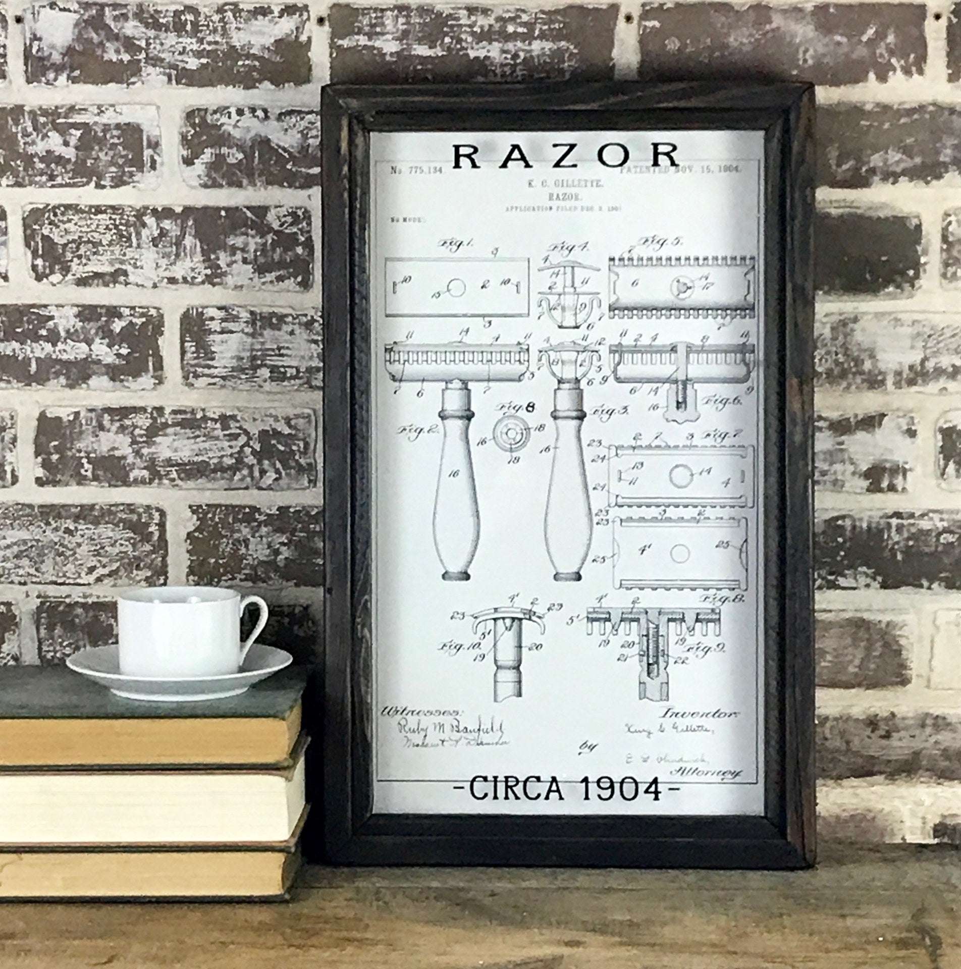 Razor Patent Drawing 1904