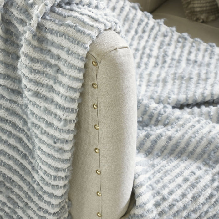 Plush Striped Cotton Throw
