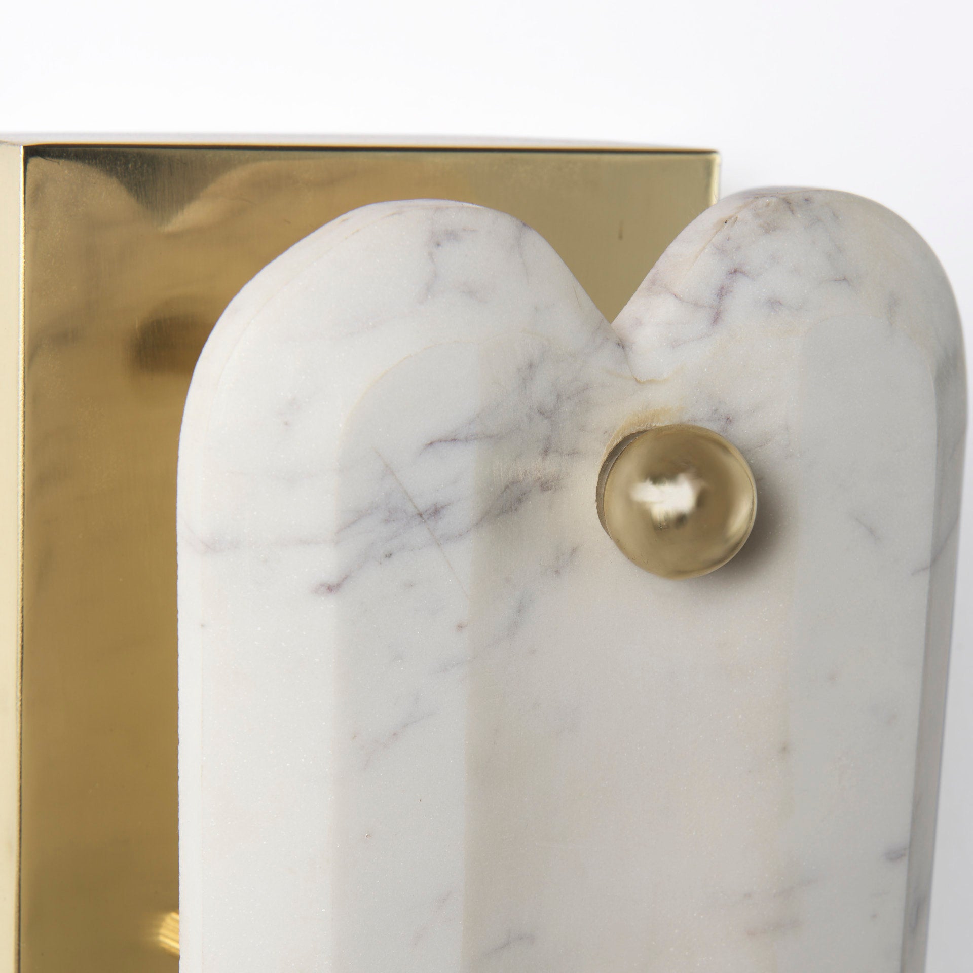 Stein Gold W/ White Marble Shade Wall Sconce
