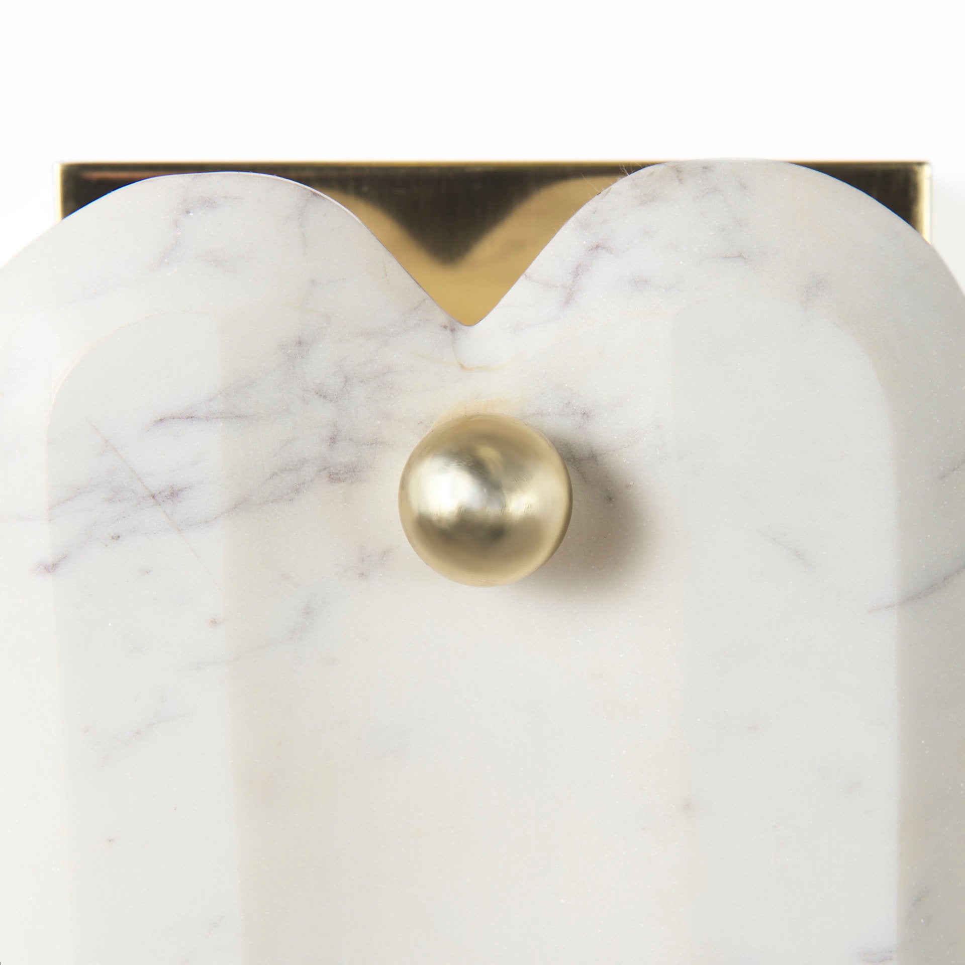 Stein Gold W/ White Marble Shade Wall Sconce