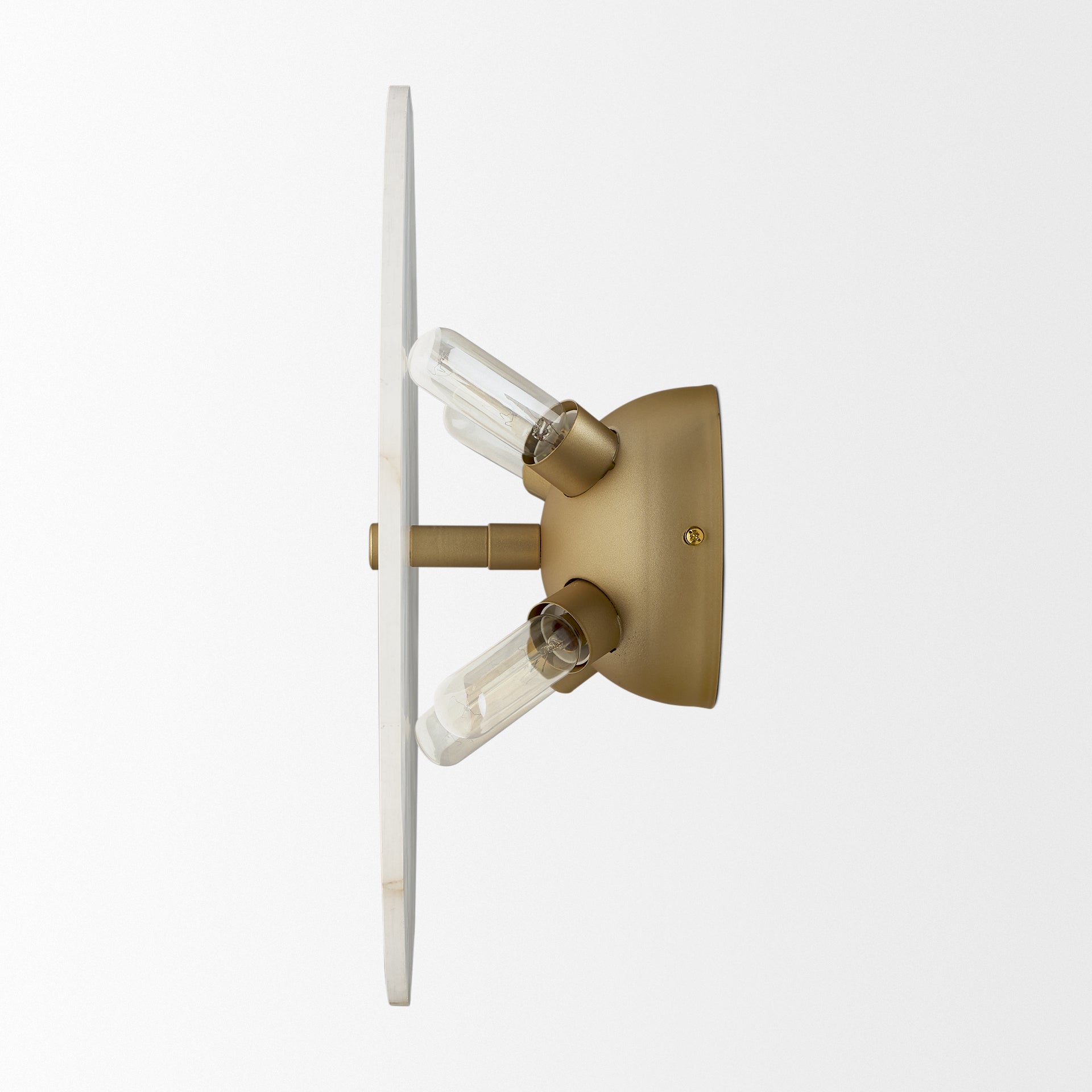 Dolly Brushed Gold Metal w/ Alabaster Shade 4-Light Wall Sconce