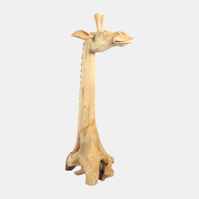 Wood Giraffe Bust