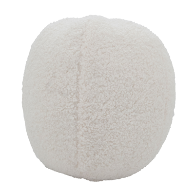 Ivory Faux Fur Ball Pillow