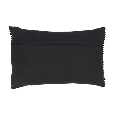 Woven Diamond Black Pillow