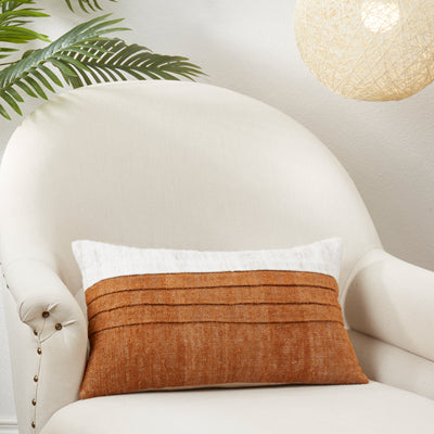 Pleated Rust Pillow