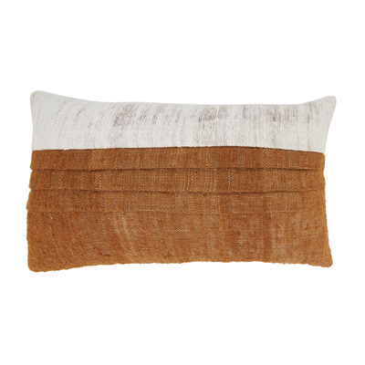 Pleated Rust Pillow