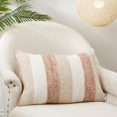 Striped Tri-Color Pillow