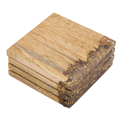 Wood & Resin Coasters Set