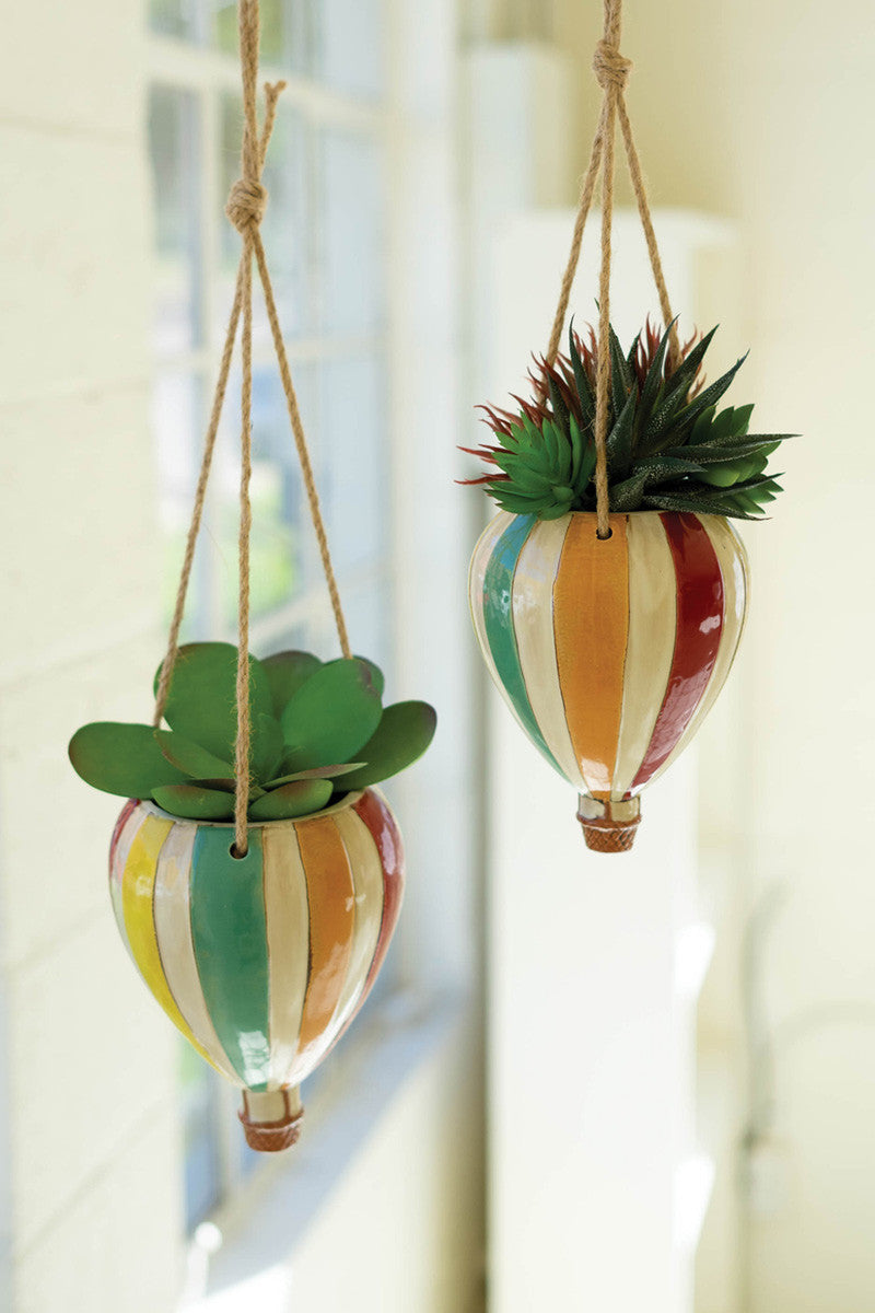 Hot Air Balloon Hanging Planter