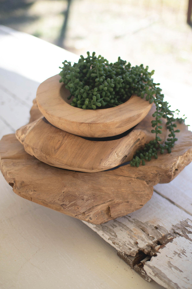 Rustic Teak Bowls