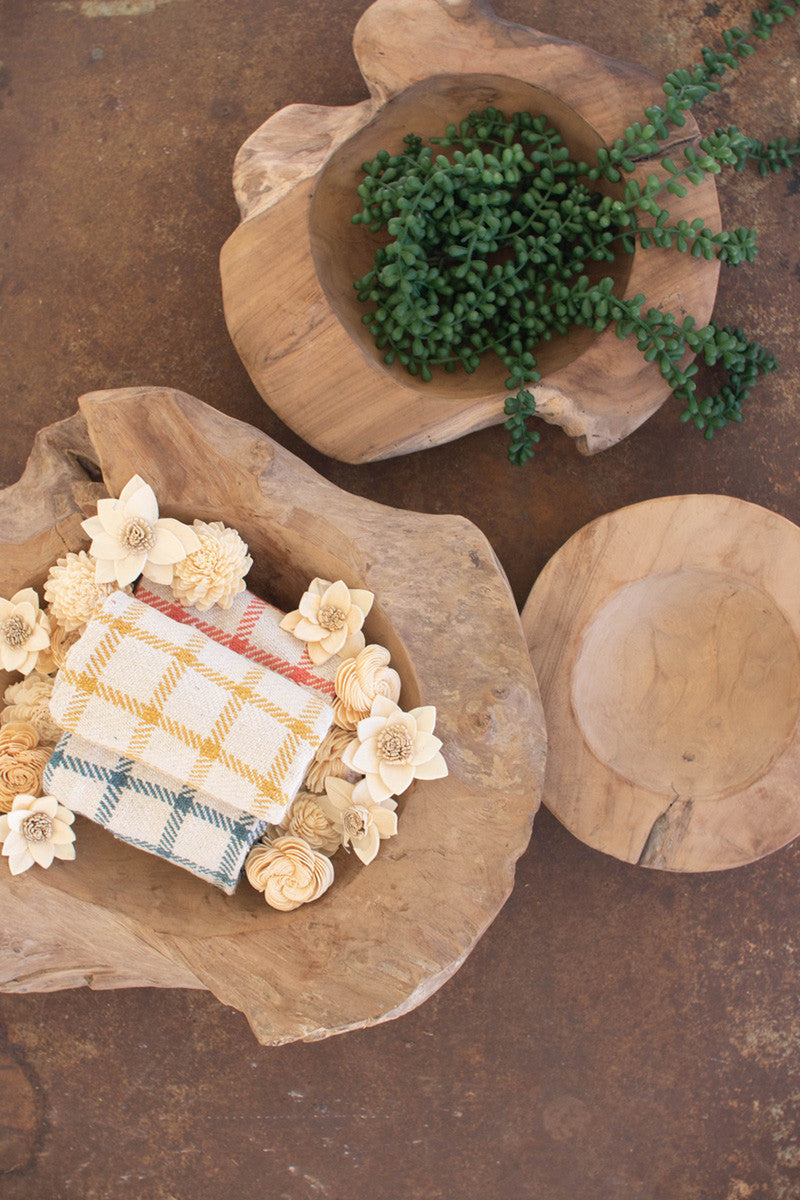 Rustic Teak Bowls