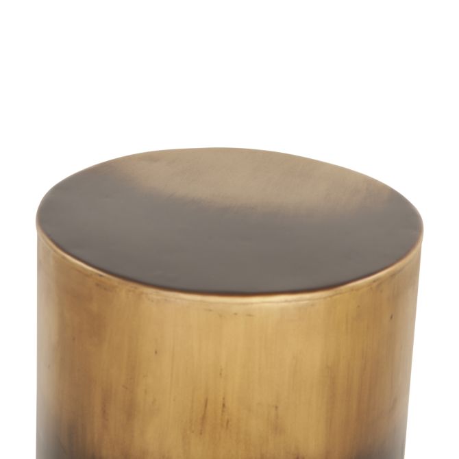 Moab 15" Side Table in Oxidized Brass