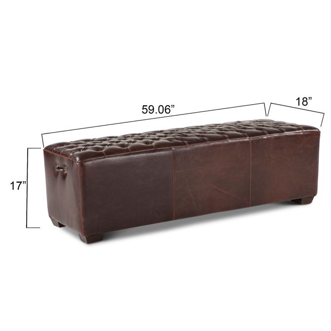 D'Orsay Leather Bench