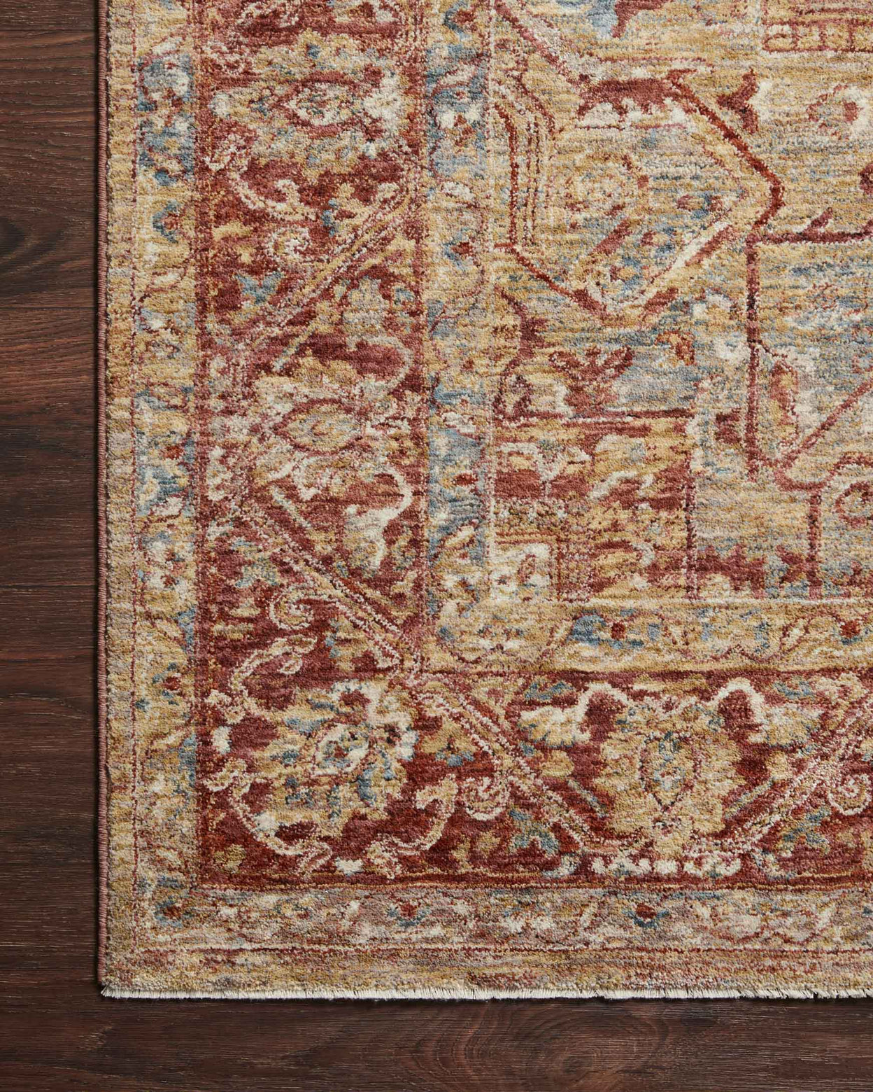 Gaia Rug- Gold / Brick