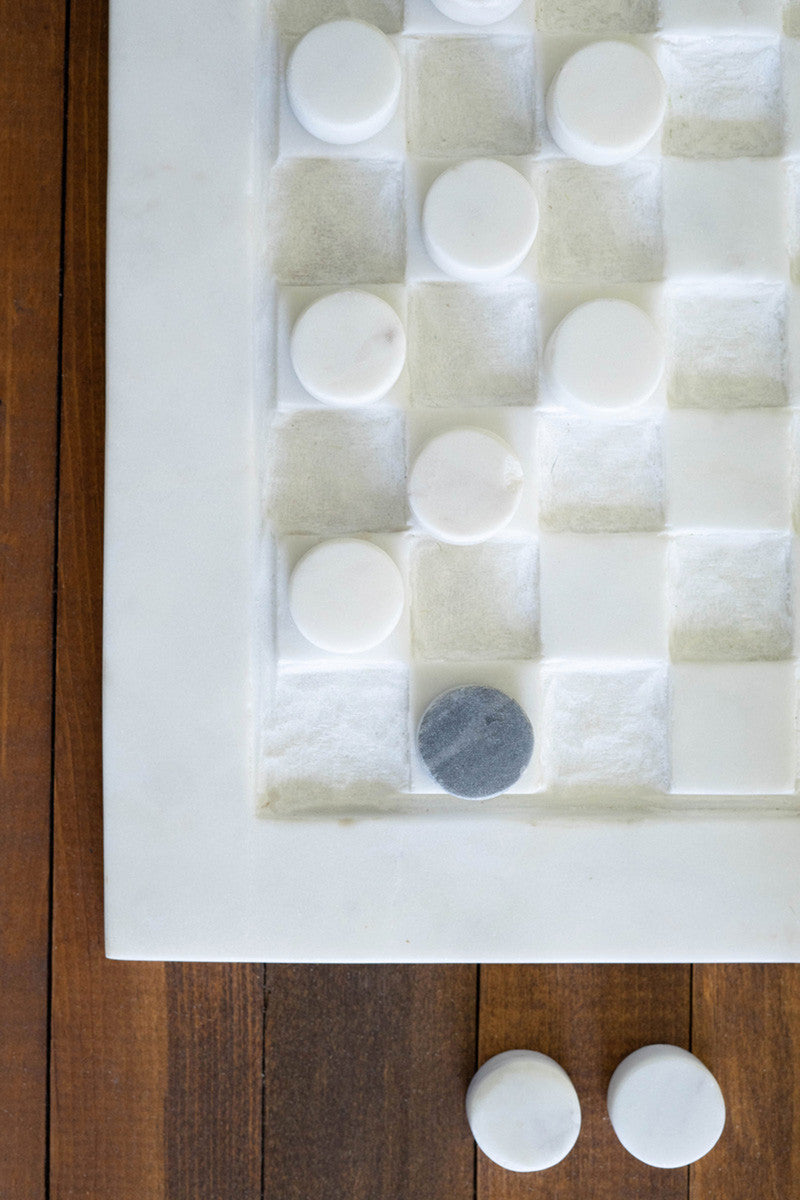 Marble Checkers Board