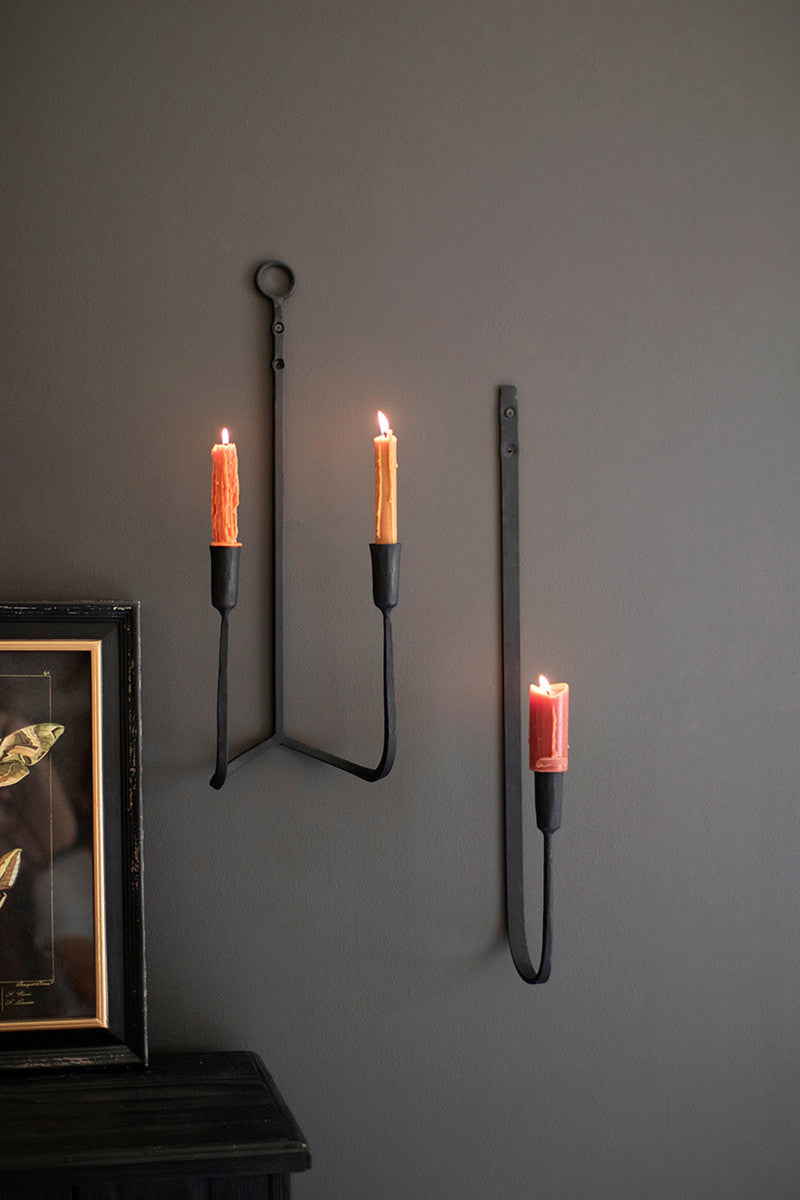 Forged Iron Single Taper Wall Sconce