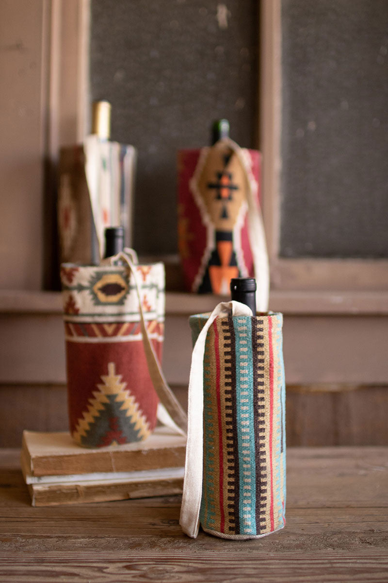 Printed Southwest Wine Bags