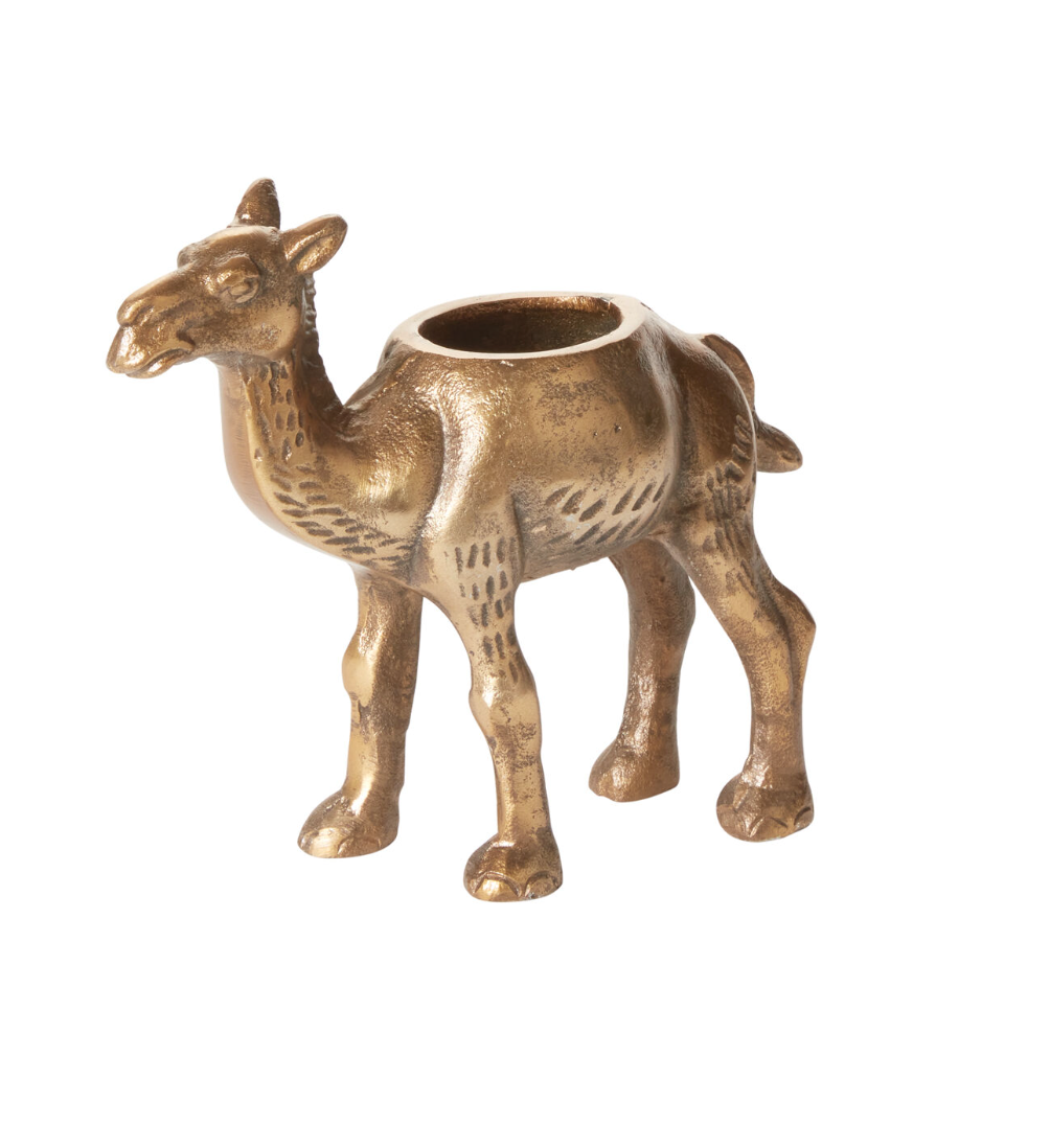 Brass Camel Planter