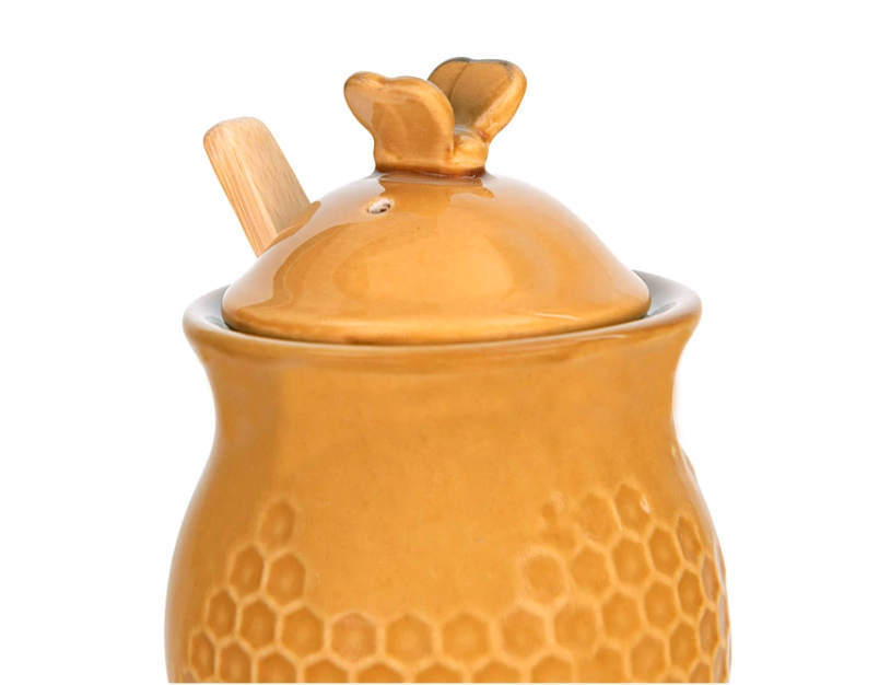 Ceramic Honey Jar & Dipper