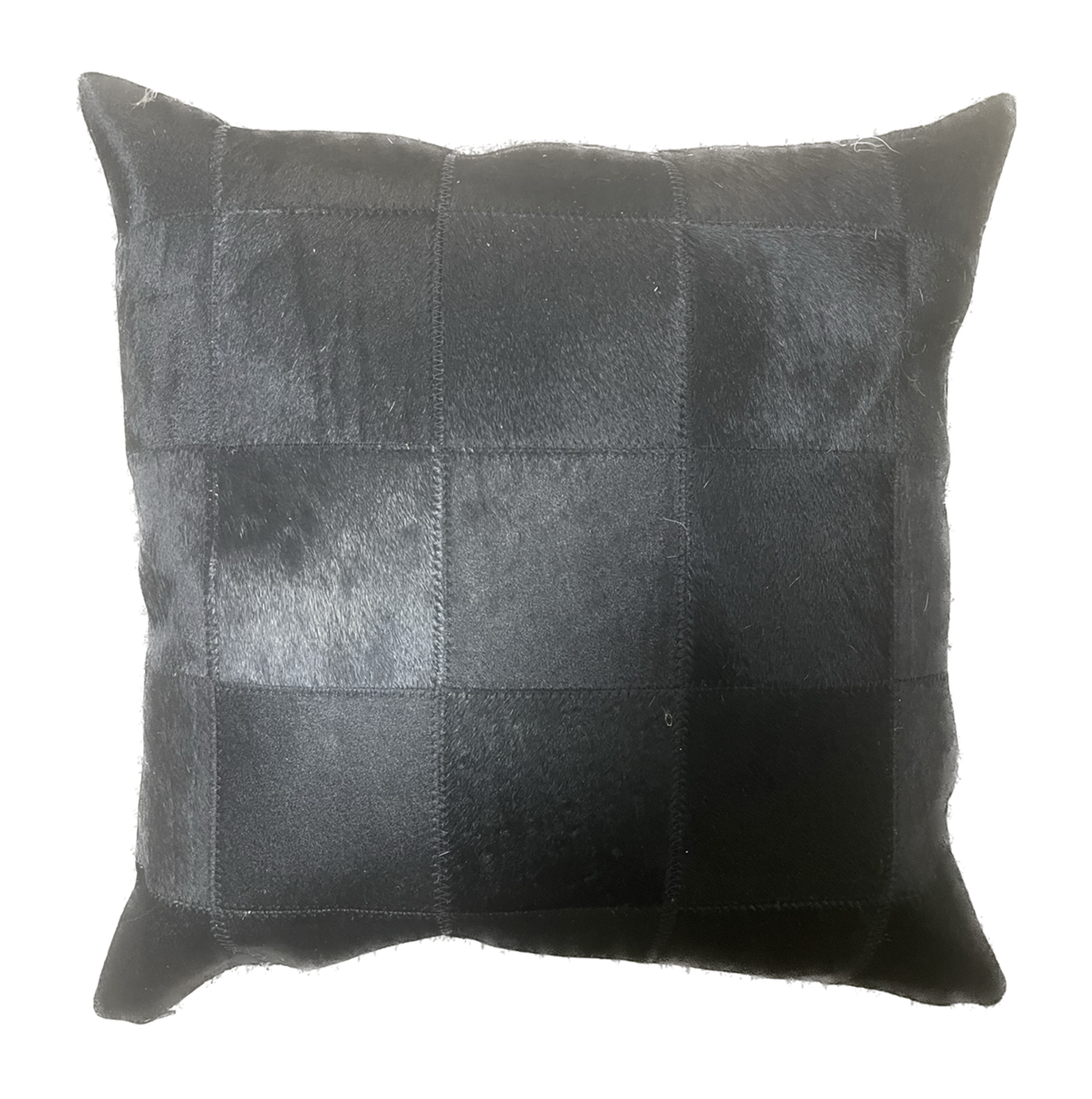 Cowhide Patch Pillow - Square