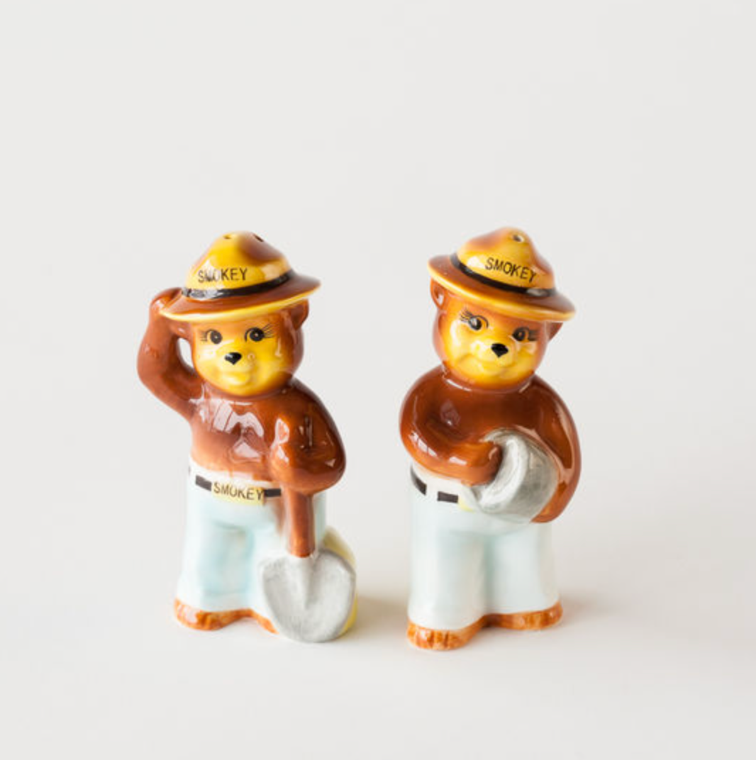 Smokey the Bear Salt & Pepper Shaker Set