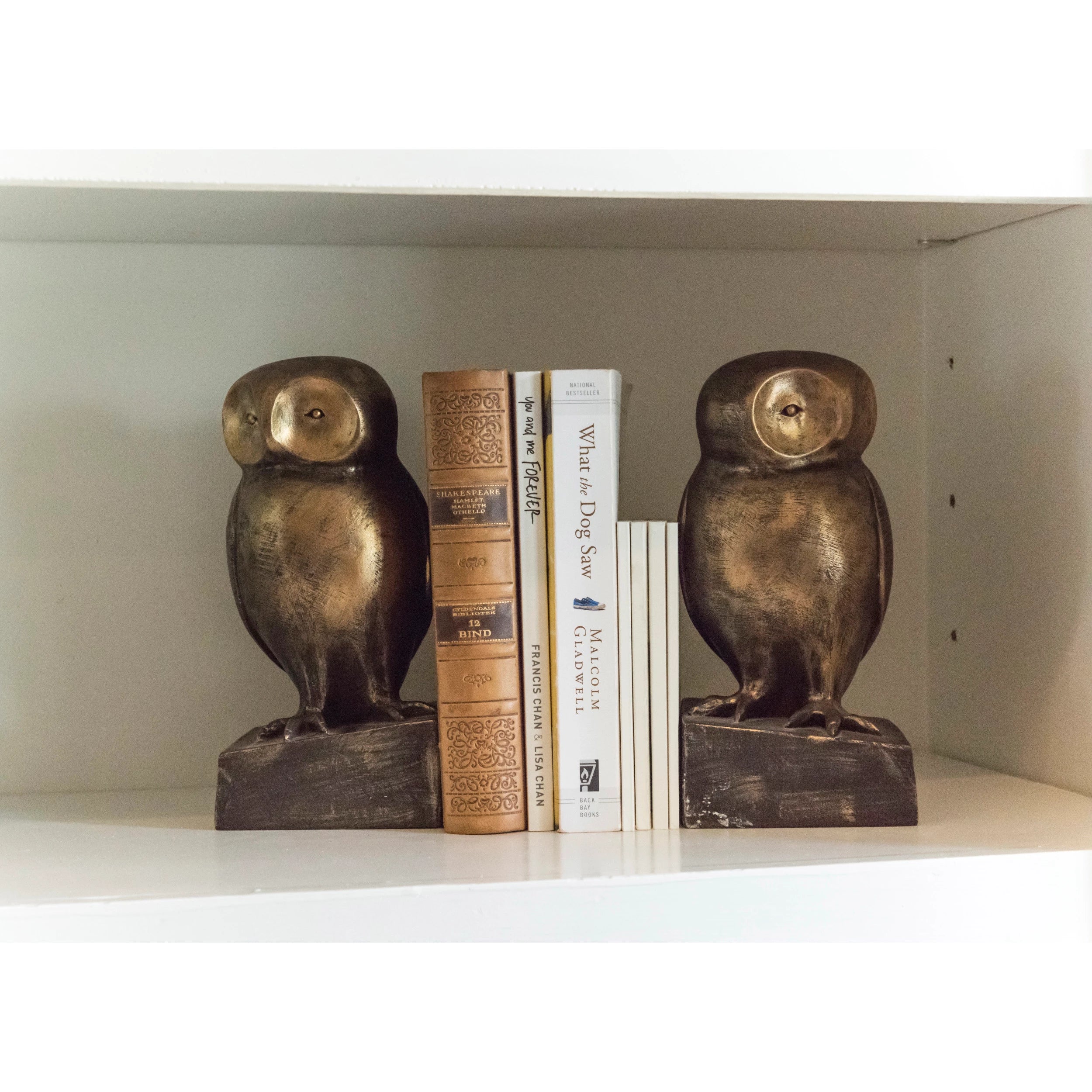 Bronze Owl Resin Bookends