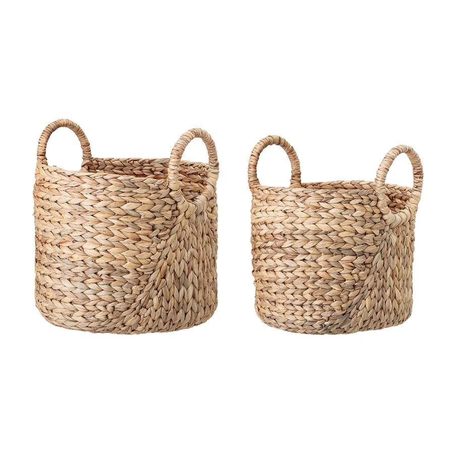 Natural Seagrass Baskets w/ Round Handles