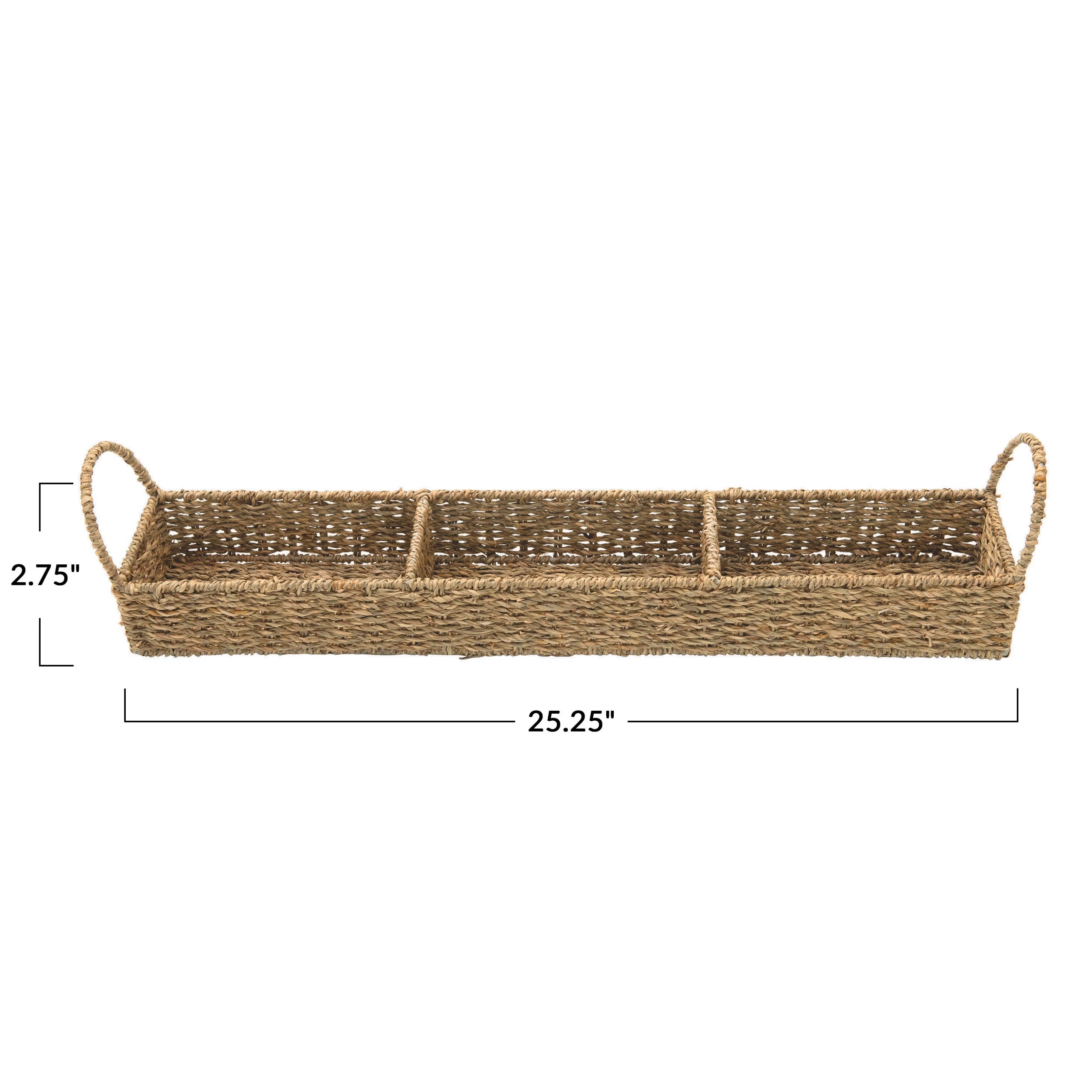 Seagrass 3 Tray w/ Handles*