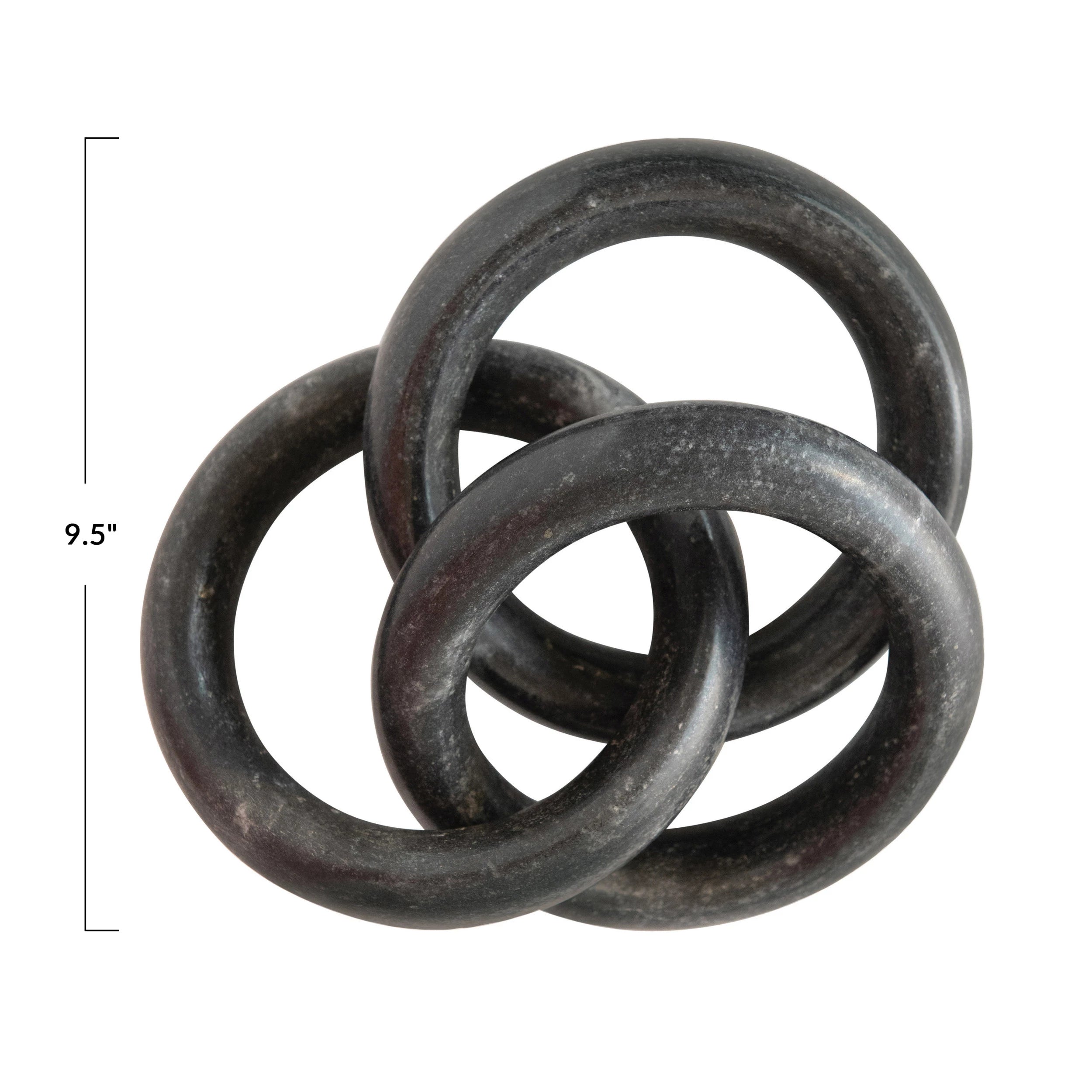 Black Marble Circle Chain w/ 3 Links