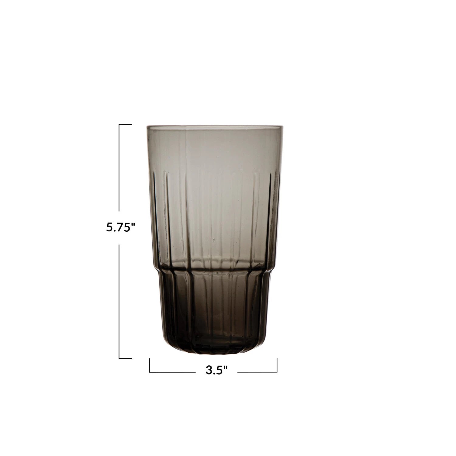 Grey Tall Drinking Glass