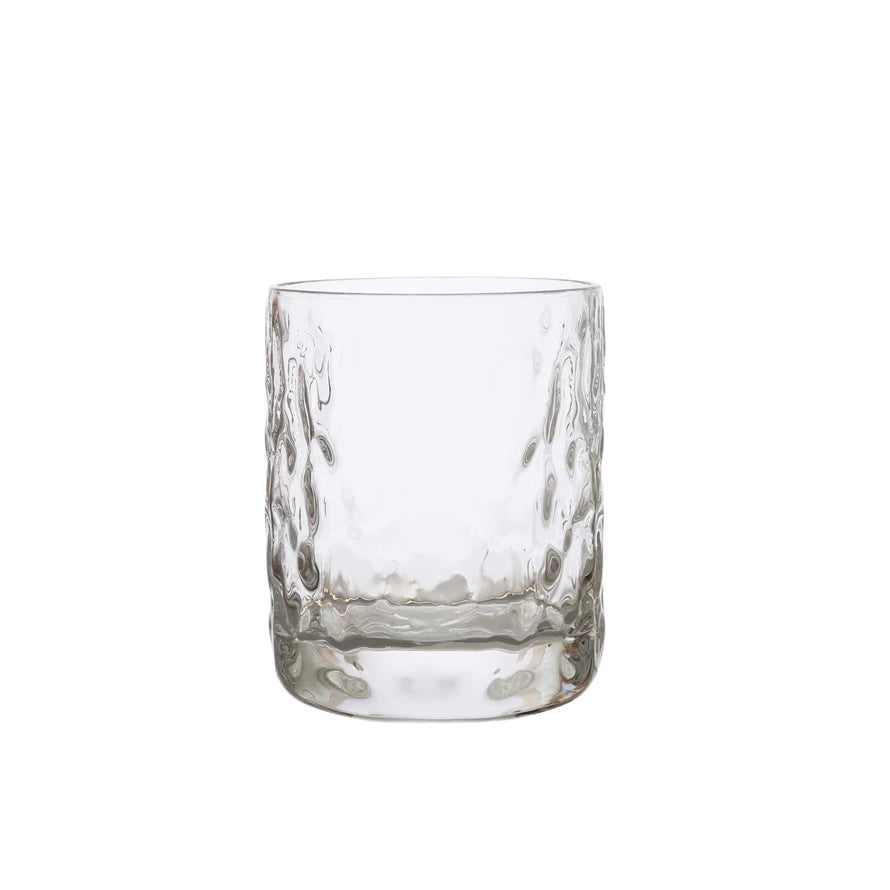 Hammered Drinking Glass