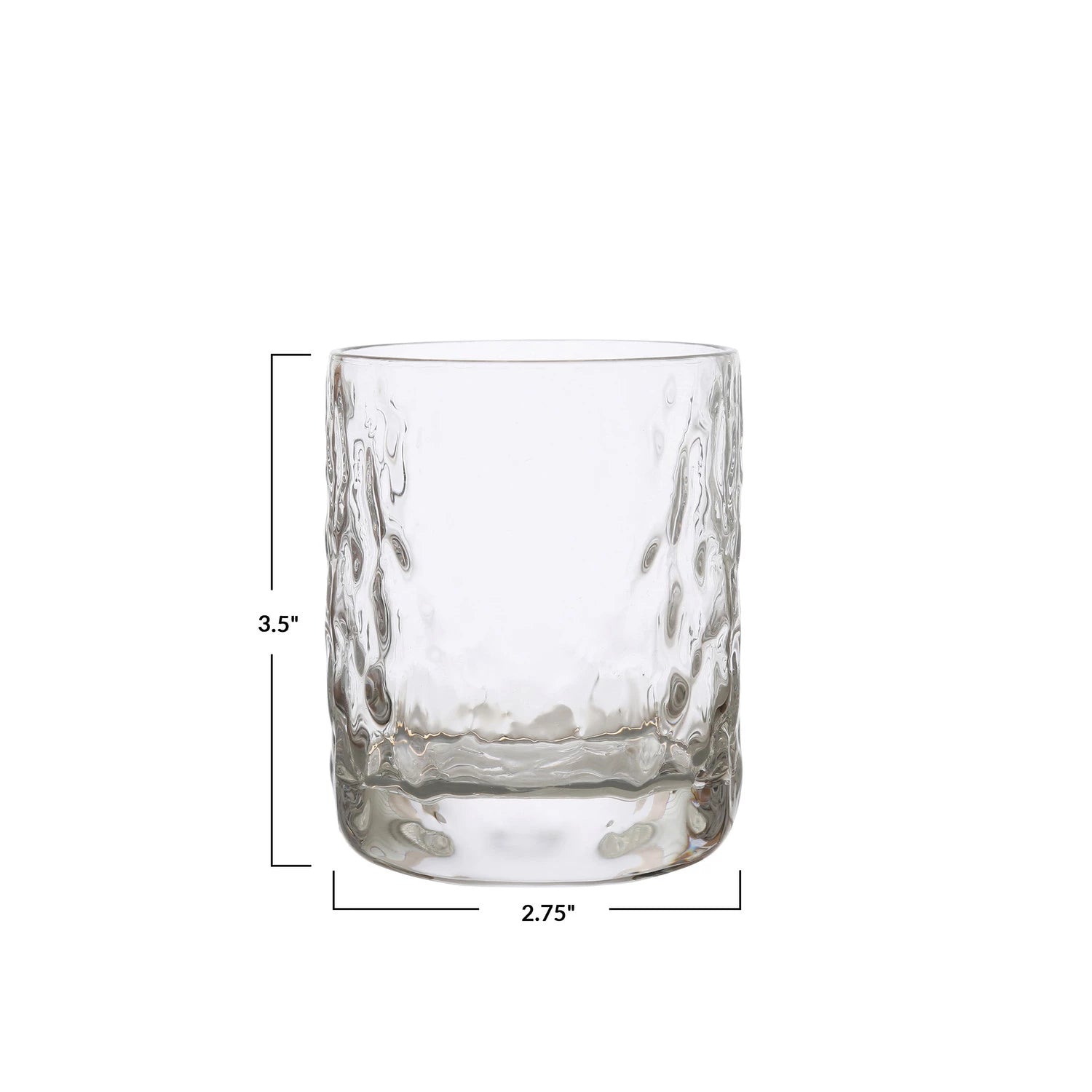 Hammered Drinking Glass