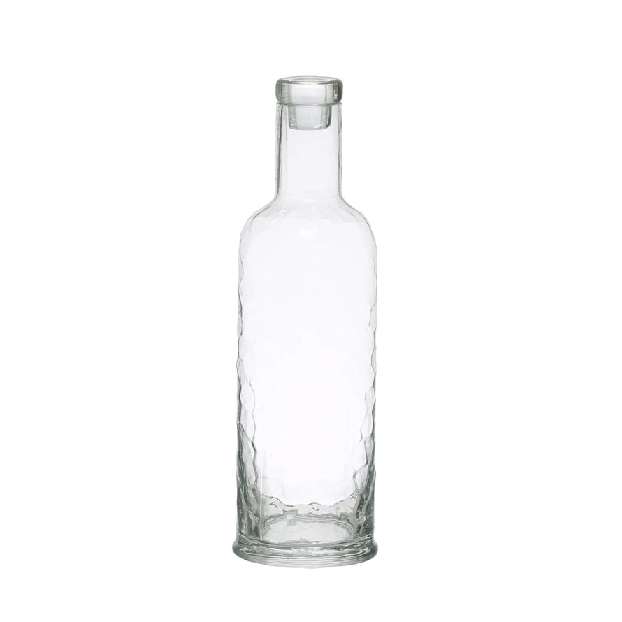 Hammered Glass Carafe w/Stopper