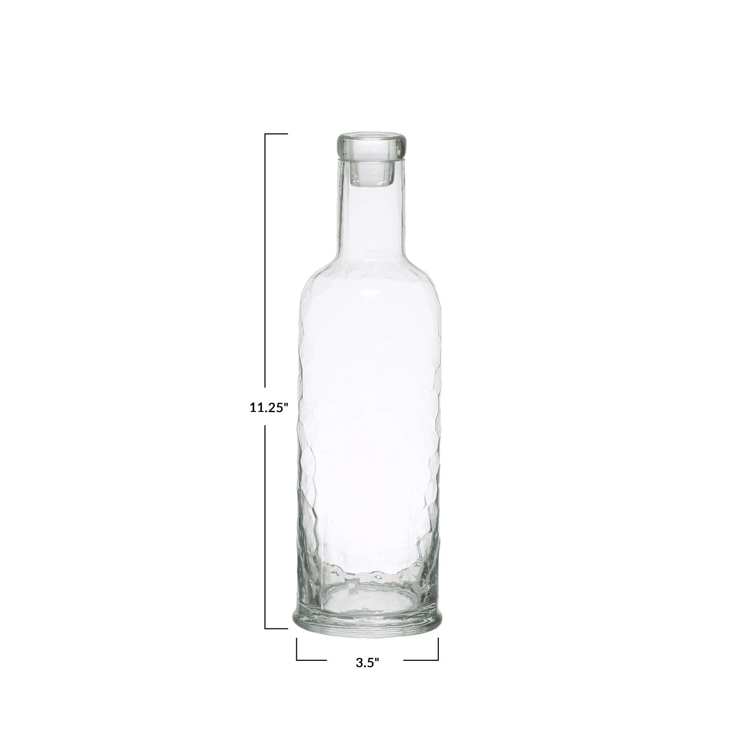 Hammered Glass Carafe w/Stopper