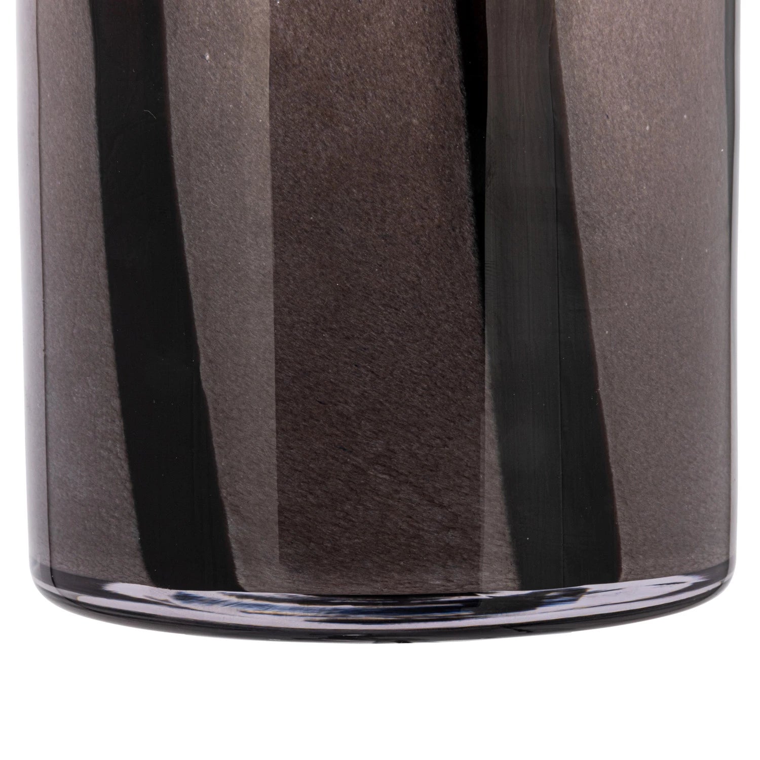 Grey & Purple Glass Candle Holder/Vase w/ Stripes