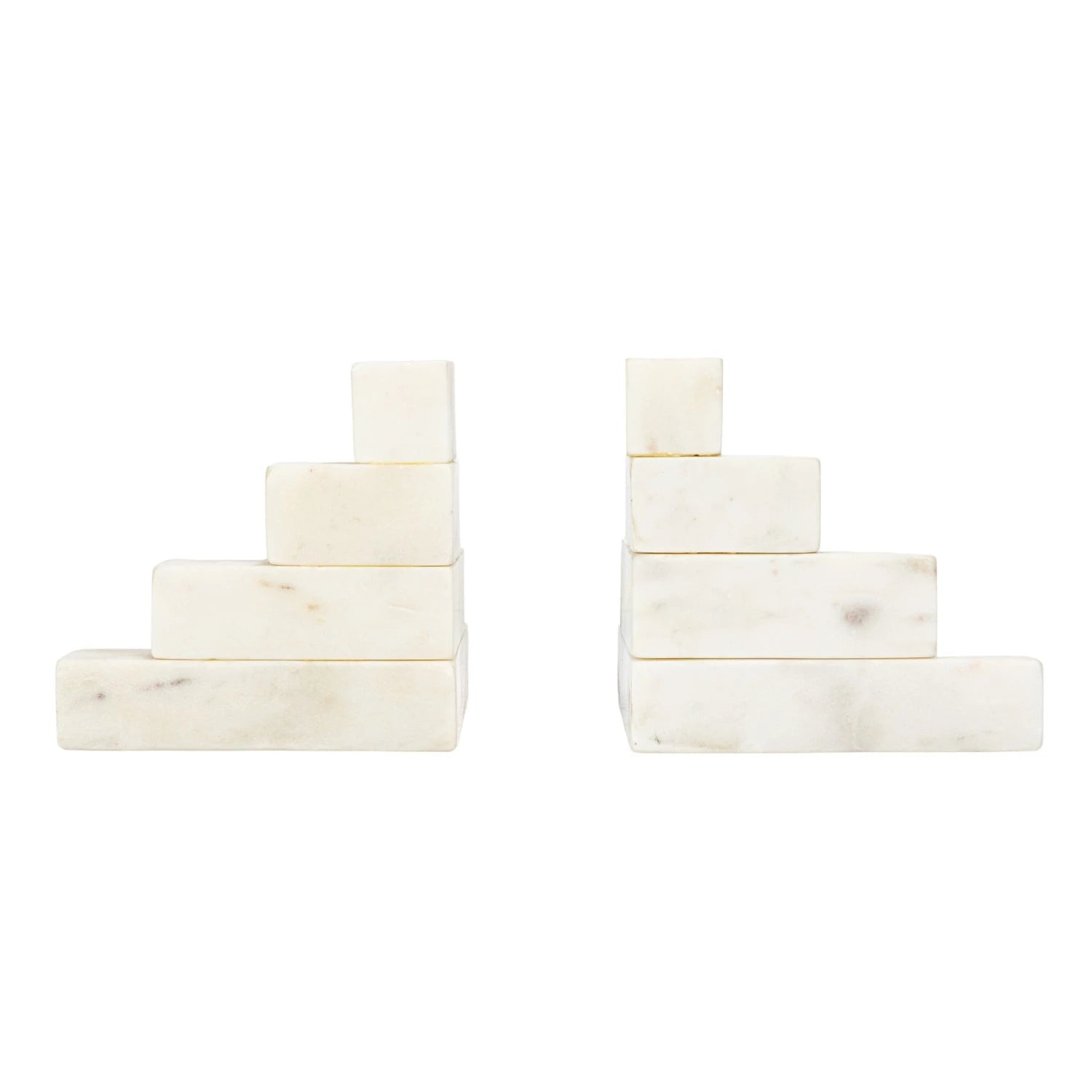 Marble Stairstep Bookends S/2