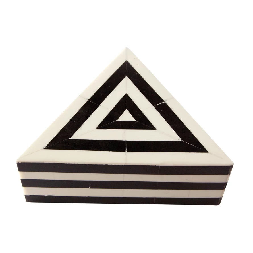 Black & White Triangular Striped Box