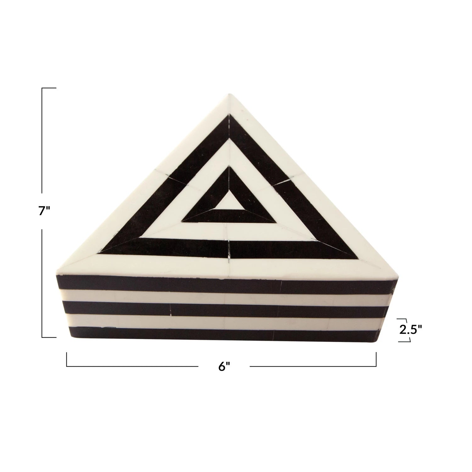 Black & White Triangular Striped Box