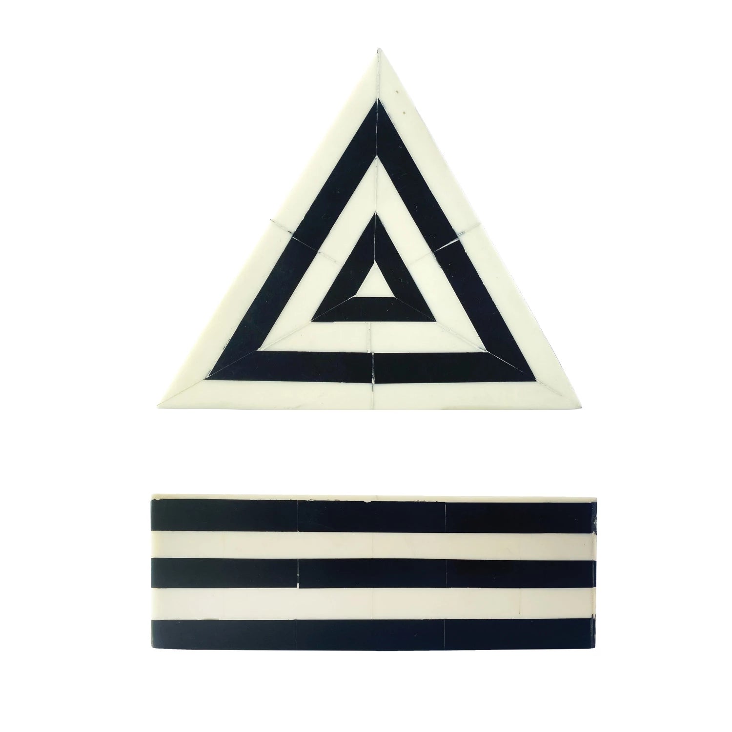 Black & White Triangular Striped Box