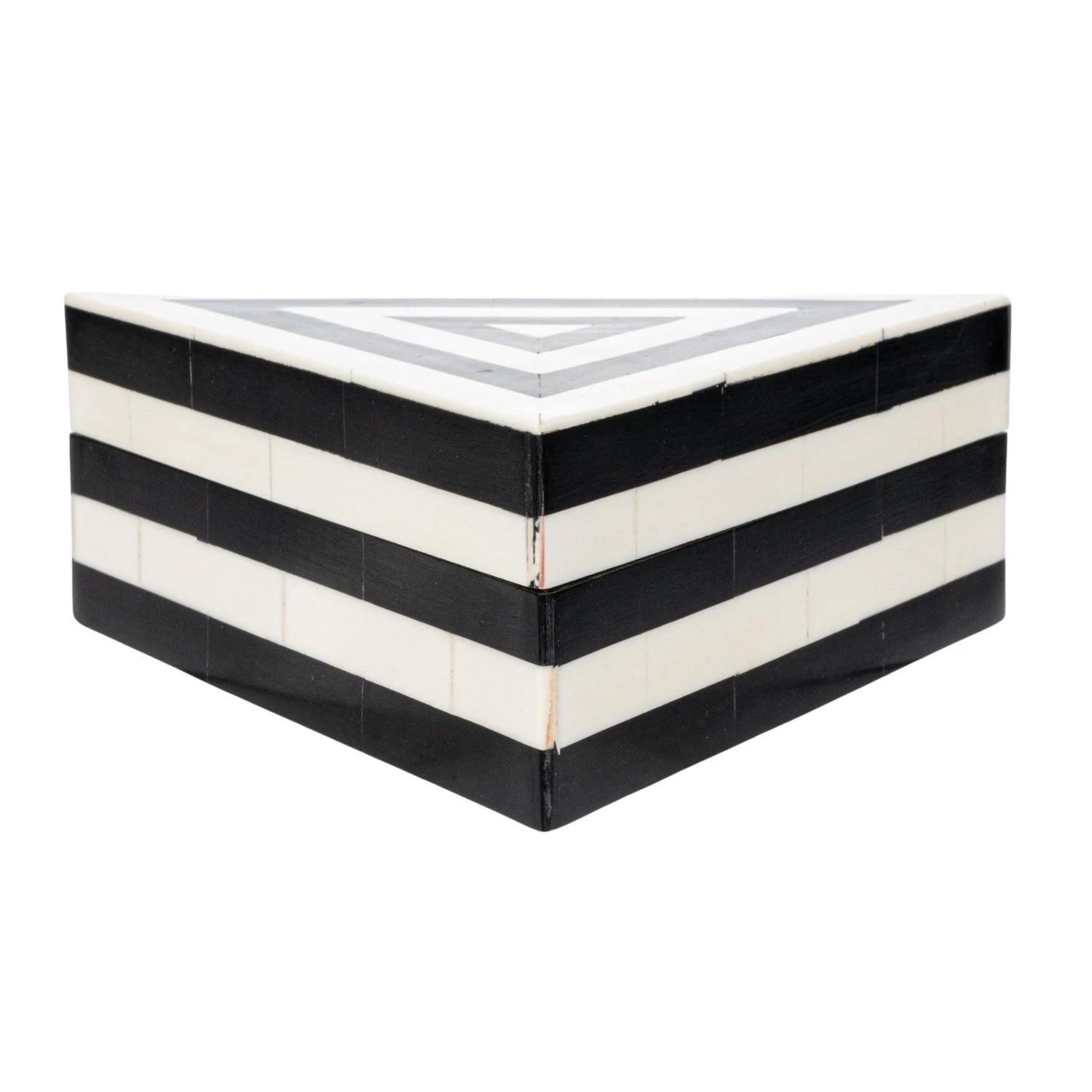 Black & White Triangular Striped Box