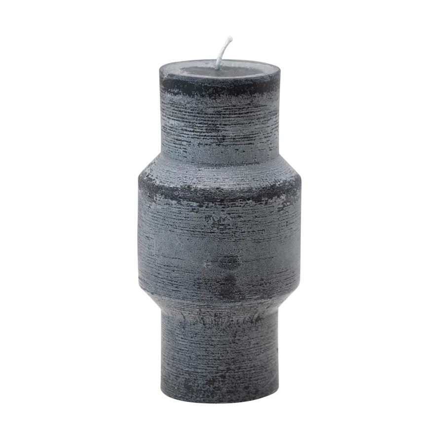 Black 6" Unscented Totem Pillar Candle