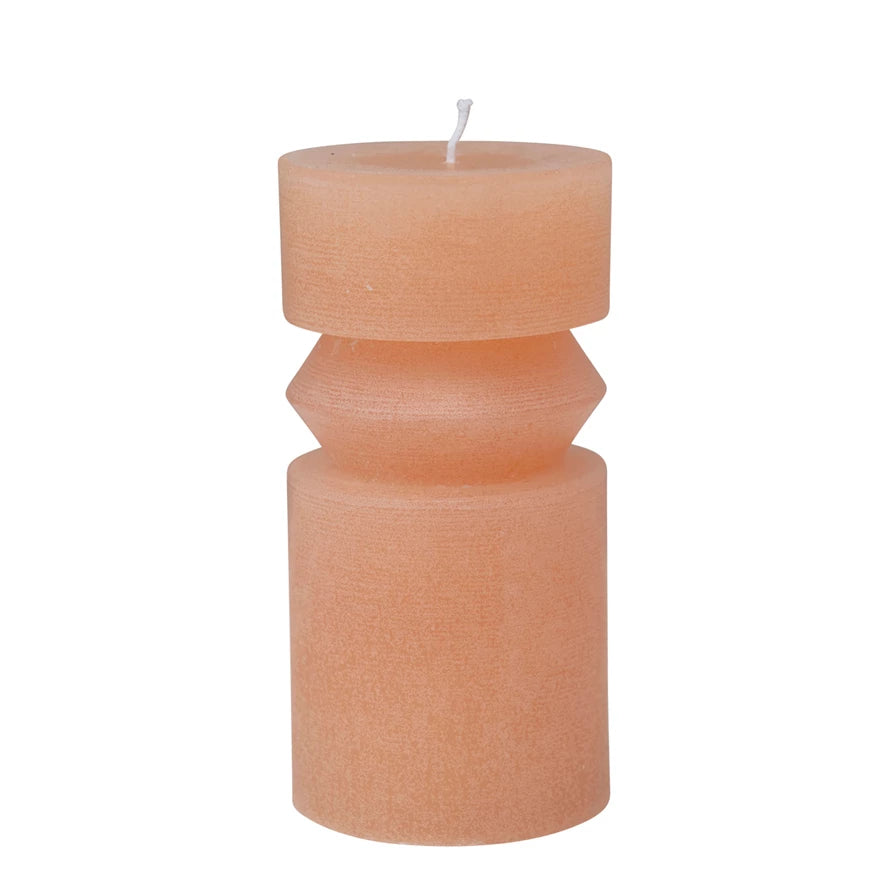 Peach 6"Unscented Totem Pillar Candle